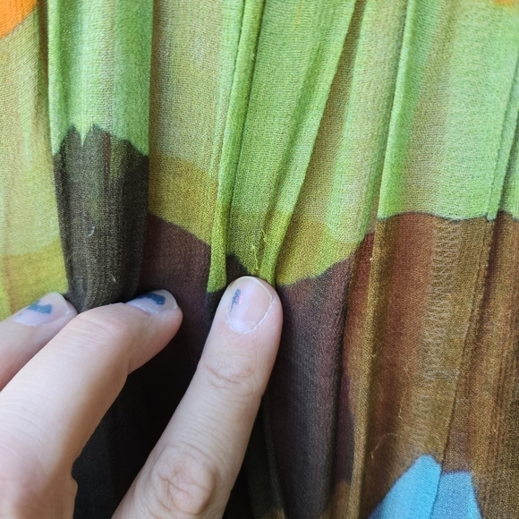 Anthropologie bl^nk London multicolor swing dress small petite SP PS - Picture 9 of 12